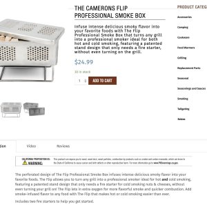 Media 'The Camerons Flip Professional Smoke Box - Camerons Products 2024-08-31 22-47-26.jpg' in category 'Weber Pellet Grills'